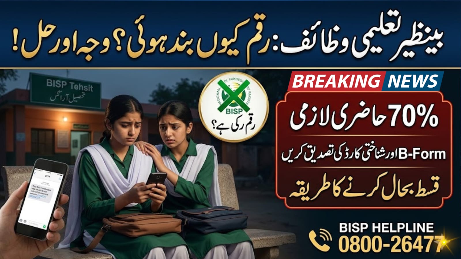 Benazir Taleemi Wazaif Rejection Reasons