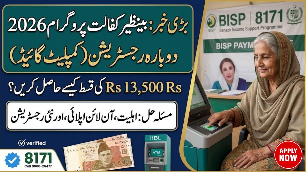 Online Registration Re-Apply For Benazir Kafalat Program
